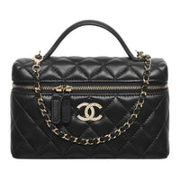CHANEL Lambskin Shoulder Bag Crossbody Bag Handbag Women's Black
