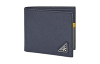 PRADA Leather Wallet Men's Blue