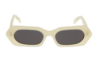 CELINE Acetate Irregular Shape Sunglasses Women's Beige