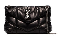 SAINT LAURENT Puffer Logo Plaque Small Shoulder Bag