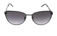 SAINT LAURENT Metal Cat Eye Sunglasses Women's Black