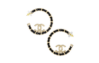 CHANEL Earrings Women's Black