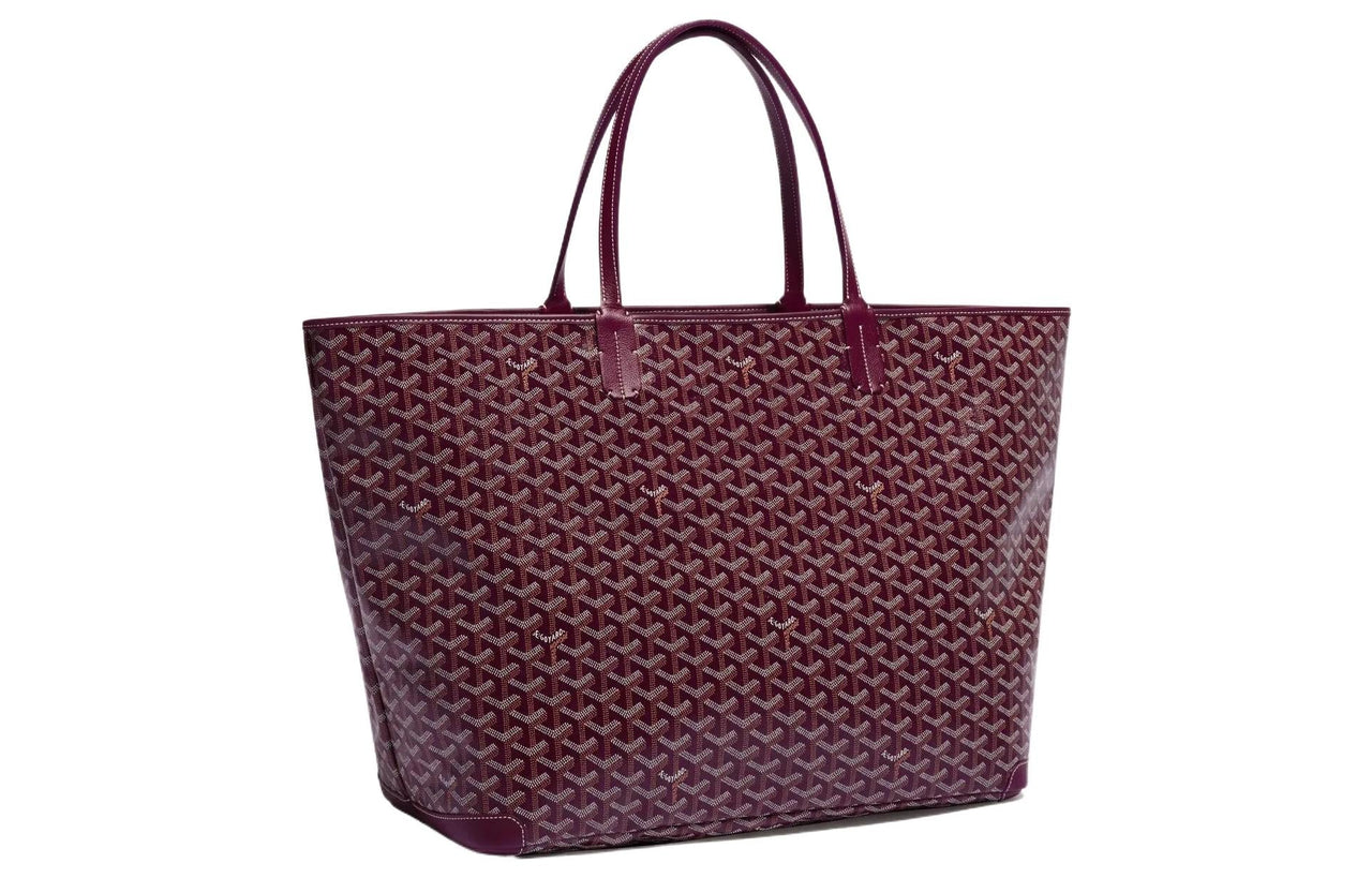 GOYARD Artois Canvas With Leather Tote Bag Shopping Bag Shoulder Bags Handbags Large Size Unisex Burgundy