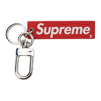 LOUIS VUITTON X Supreme Epi Keychain Red