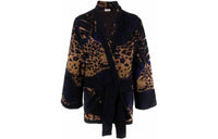 SAINT LAURENT Leopard Intarsia Robe