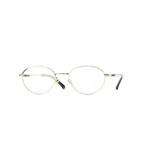CHANEL Metallic Pearls Round Eyeglass Frames Unisex Gold