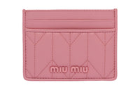 MIU MIU Soft Sheep Leather Card Holder Women's Pink