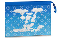 LOUIS VUITTON Pochette A4 Clouds Monogram Blue