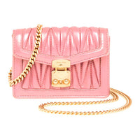MIU MIU Sheepskin Shoulder Bag Crossbody Bag Mini Women's Pink