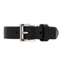 PRADA Leather Bracelets Men's Black
