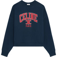 CELINE Oversized Logo Printed Crewneck Sweatshirt