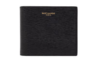 SAINT LAURENT Cow Leather Wallet Men's Black