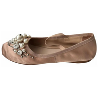 MIU MIU Flat Mary Jane Shoes Women's Brown