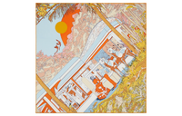 HERMES Silk Scarf Women's Orange