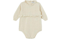 Loro Piana Kids' Apparel Blossom Infant's Romper Coverall Baby Ecru