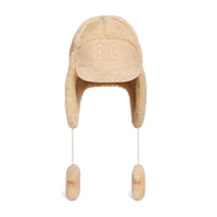 CELINE Triomphe Chapka Hat In Shearling