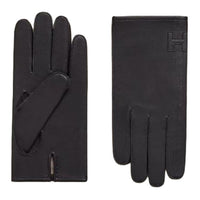 HERMES Agnot Glaze Gloves Men's Black