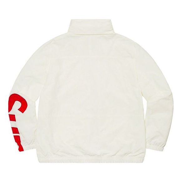 Supreme Spellout Track Jacket 'White Red' SUP-SS21-407