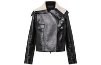 LOUIS VUITTON Ribbed Back Biker Jacket