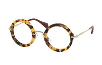 MIU MIU Metal Round Eyeglass Frames Women's Tortoiseshell