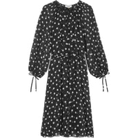 CELINE Folk Dress In Silk Georgette