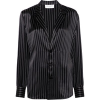 SAINT LAURENT Striped Silk Pajam Shirt
