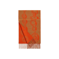 HERMES Knit Scarves Women's Orange