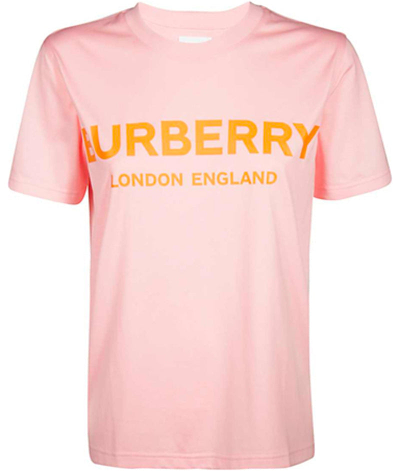 Burberry Logo Printed Cotton Jersey T-shirt 'Pink' 8021861