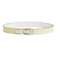 HERMES Leather Leather Belts Unisex Yellow Width: 3.2CM