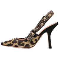 DIOR J'Adior Slim Heel High Heels 10cm Women's Black Yellow