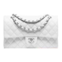 CHANEL Classic Flap CF Calfskin Crossbody Bag Shoulder Bag Women's White