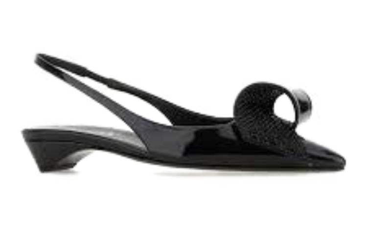PRADA 25mm Appliqué-detail Leather Pumps
