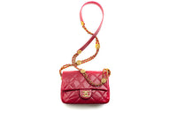 CHANEL Calfskin Shoulder Bag Crossbody Bag Small Size Women's Multicolor Included
