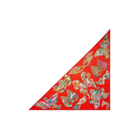 HERMES Cashmere Knit Scarves Women's Red