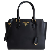 PRADA Saffiano Leather Shoulder Bag Crossbody Bag Handbag Regular Women's Black