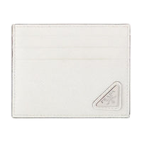 PRADA Leather Card Holder Men's White