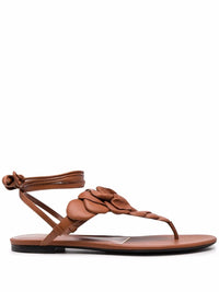 Valentino Garavani Floral Appliqué Leather Sandals