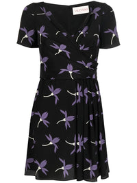 Valentino Garavani Floral-Print Pleated Dress