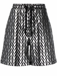 Valentino Garavani High-Shine Monogram Shorts