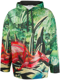 Valentino Garavani Red Dragon Print Hoodie