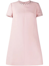 Valentino Garavani Embellished Trim Flared Dress