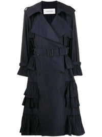 Valentino Garavani Double-Breasted Tiered Trench Coat