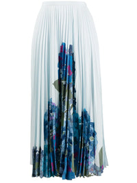 Valentino Garavani Floral Print Pleated Midi Skirt