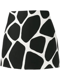 Valentino Garavani Giraffe Print Fitted Mini Skirt
