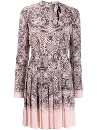Valentino Garavani Pussy Bow Pleated Dress