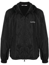 Valentino Garavani Hooded Logo Jacket