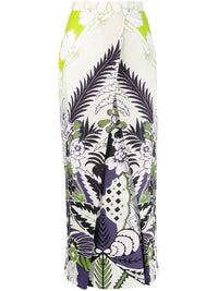 Valentino Garavani World Arazzo Print Midi Skirt