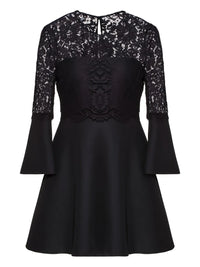Valentino Garavani Lace-Paneled Flared Dress