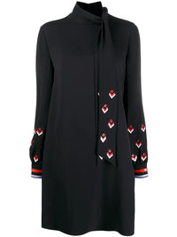 Valentino Garavani Sequin-Detail Long-Sleeve Dress