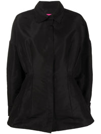Valentino Garavani Gathered-Detail Faille Shirt Jacket